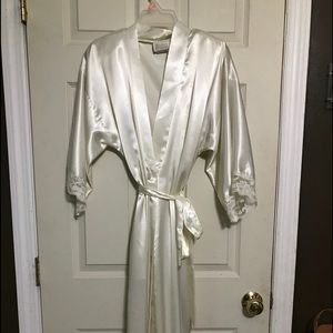 Robe. Cream colored.